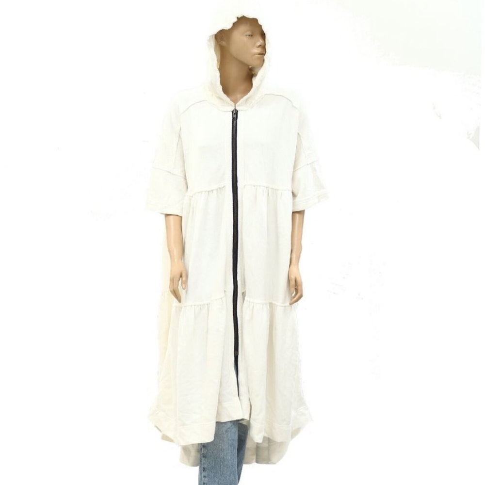 Free People Molly Cardi Hooded Zip up Maxi Small NWT
